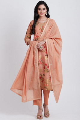 biba-floral-print-kurta-trouserpant-dupatta-set