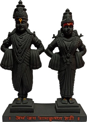 S A Gifts Vitthal Rukmani||Vitthal Rukmini Idol||New Edition of Vitthal-Rukmai - 10 inch Decorative Showpiece  -  25 cm(Polyresin, Black)