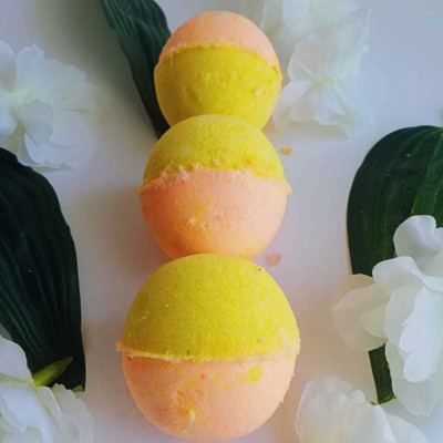 Metherb Orange & Lemon Bath Bomb-Fizzy Aromatic Bath Bomb (75g Each) - Pack of 3(3 x 75 g)