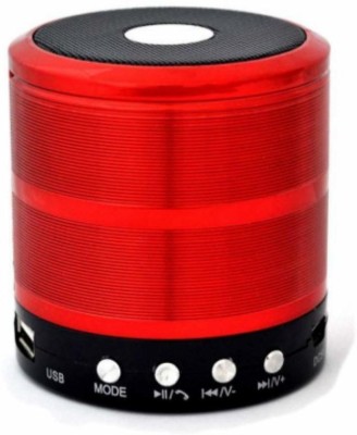 RHONNIUM Portable Usb Tf Mini Round Music Portable Wireless Speaker-SpK-189 10 W Bluetooth Speaker(Ultra Red, Stereo Channel)