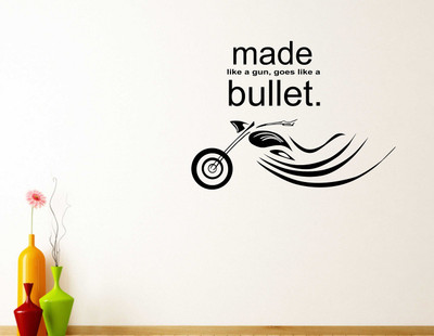 fuzzy 50 cm bullet Self Adhesive Sticker(Pack of 1)
