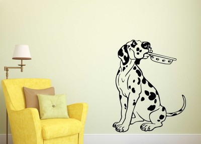 fuzzy 60 cm dog Self Adhesive Sticker(Pack of 1)