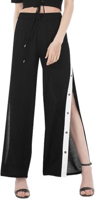 MISS LOCAL Regular Fit Women Black Trousers