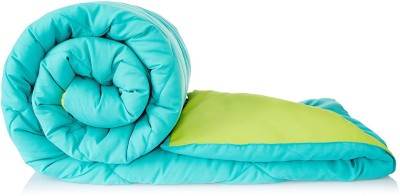 Relaxfeel Solid, Self Design Double Comforter for  Heavy Winter(Polyester, parrot green, Aqua Blue)