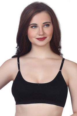 V Star Women Training/Beginners Non Padded Bra(Black)