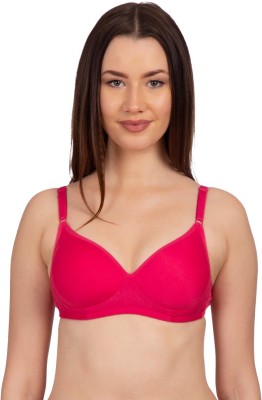 KOMLI Lightly Padded Women Full Coverage Lightly Padded Bra(Pink)