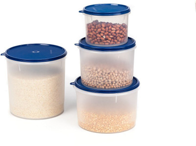 Signoraware Plastic Grocery Container  - 12600 ml(Pack of 4, Blue)