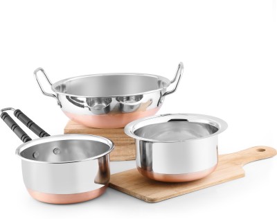 Kitchen Krafts K1001189 Cookware Set(Stainless Steel, Copper, 3 - Piece)