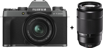 Fujifilm X Series X-T200 Mirrorless Camera Body with 15-45 mm + 50-230 mm Dual Lens Kit(Grey)