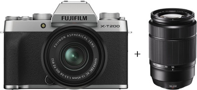 Fujifilm X Series X-T200 Mirrorless Camera Body with 15-45 mm + 50-230 mm Dual Lens Kit(Silver)