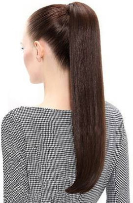 HEROSHIV INDIA Wrap Around Ponytail Extension Dark Brown  Extension Hair Extension