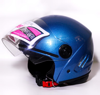 RIDER OPEN FACE TECH NEW MATALIC BLUE Motorbike Helmet(MATALIC BLUE)