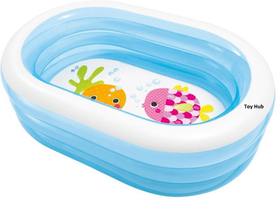 ToyHub Intex Oval Whale Fun Pool, Blue Inflatable Swimming Pool(Blue, White)