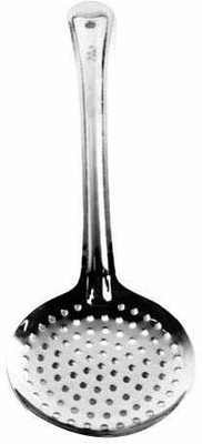 TACHI Stainless Steel Jhara/Skimmer/Strainer Steel Frying Spoon/deep Fry for poori/sabzi/Vegetables Cooking Deep Frying Basket(Silver Pack of 1)