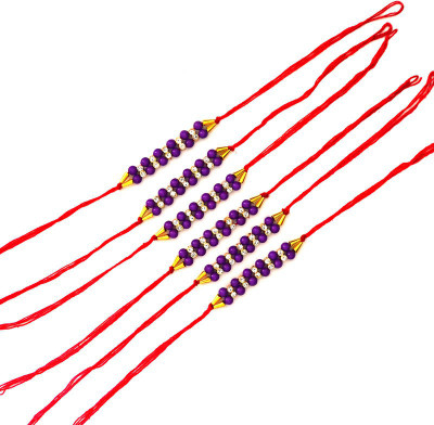 BHAVYA SALES Designer BS - 7 Mauli Thread Rakhi  Set(6 Pc Set)
