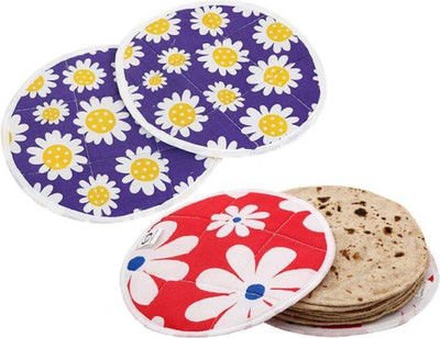 Sera Creation Printed Roti Round Flap Cover(Multi Color, 4)