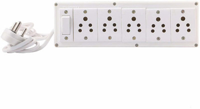 ZOLDYCK Heavy Duty PVC Extension Board 5 Socket and 1 Switch (3 Meters Wire) 5  Socket Extension Boards(White, 3 m)
