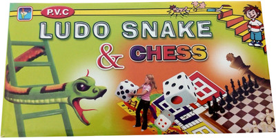 BPI P.V.C Ludo Snake & Chess Board Game Party & Fun Board Game