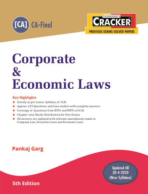 Taxmann's CRACKER-Corporate & Economic Laws (CA-Final-New Syllabus)(5th Edition 2020-Updated till 30-04-2020)(Paperback, Pankaj Garg)