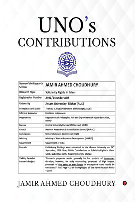 UNO's Contributions(English, Paperback, Jamir Ahmed Choudhury)