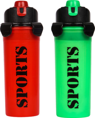 FLANKER 700 ml Plastic Shaker(Pack of 2, Red, Blue)