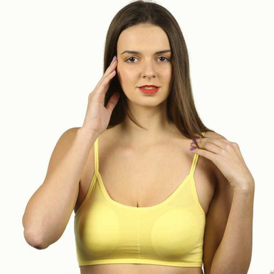 PENNYCREEK WOMEN GIRL SIX STRAPS BRA Women Bralette Non Padded Bra(Yellow)