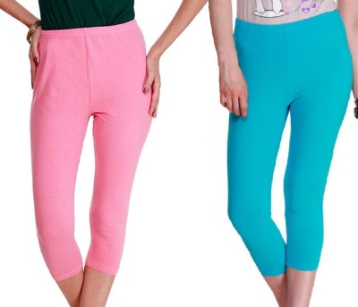 FeelBlue Women Light Blue, Pink Capri