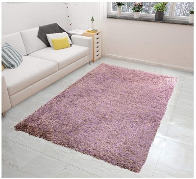 RM Handloom Purple Polyester Carpet(3 ft,  X 5 ft, Rectangle)