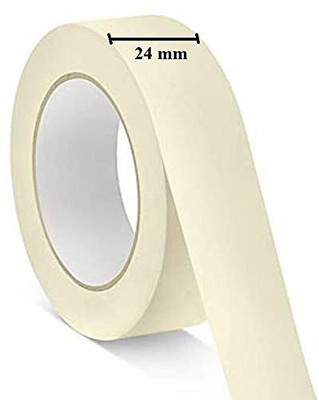 Hansh Single Sided Medium Masking Tape 1 Inchd (Manual)(White)