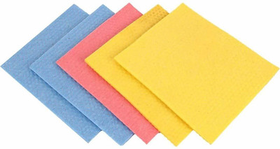 poksi Cellulose Sponge Mop Multicolour - Pack of 6 Wet and Dry Sponge Cleaning Cloth(6 Units)