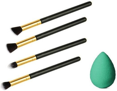 SKINPLUS Makeup Brush Set (Pack of 4) +1 PUFF(5 Items in the set)