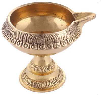 NAVYAKSH 1 Diwali Kuber Pedi Deepak / Diya Brass (Pack of 2) Table Diya(Height: 2.16 inch)