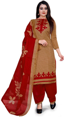 Swaron Cotton Geometric Print, Printed Salwar Suit Material(Unstitched)