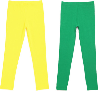 LOVO Legging For Girls(Green Pack of 2)