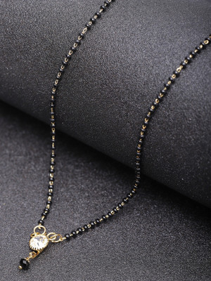 Jewel WORLD Alloy Gold-plated Black Jewellery Set(Pack of 1)
