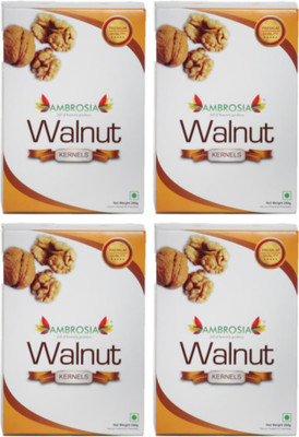 AMBROSIA Premium Walnut Kernels Walnuts(4 x 250 g)