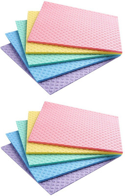 MobFest ® (Pack of 9) Multipurpose Cleaning Pad Sponge Wipe(Regular, Pack of 10)