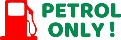 Signkart 35.56 cm Petrol Only Sticker Self Adhesive Sticker(Pack of 30)