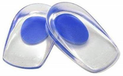 MERCEHIVE Gel Heel cups Silicon Heel Pad for Heel Ankle Pain Foot Support (Blue) Foot Support(Beige)
