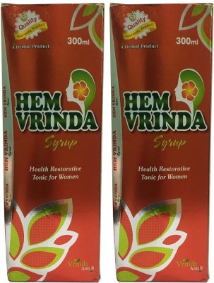 Vrinda Hem Natural Minerals, Vitamins & Calcium Health Syrup For Women(2 x 300 ml)