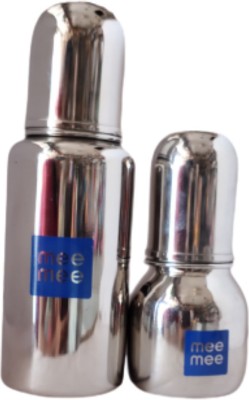 MeeMee premium steel feeding bottel - 360 ml(Silver)