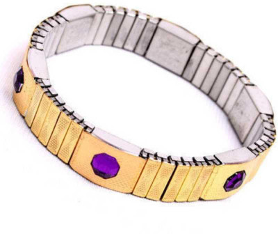 girik Metal Crystal Gold-plated Bracelet Set