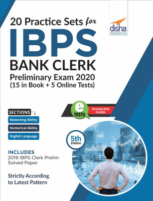 20 Practice Sets for Ibps Bank Clerk Preliminary Exam 2020 - 15 in Book + 5 Online Tests(English, Paperback, unknown)