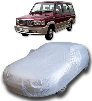 DROHAR Car Cover For Toyota Qualis (With Mirror Pockets)(Silver)