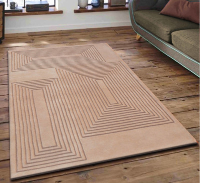 PRESTO Beige Wool Carpet(3 ft,  X 5 ft, Rectangle)