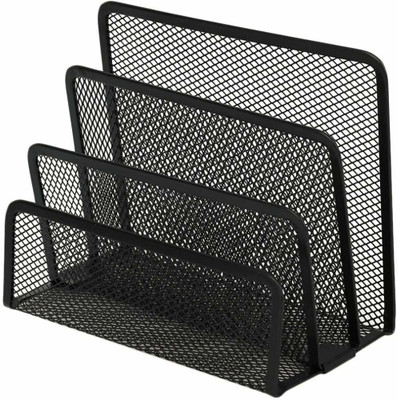 DITCAFOS 3 Compartments Metal File Holder(Black)