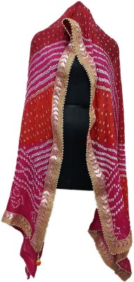 D-Fashion Silk Blend Polka Print Women Dupatta