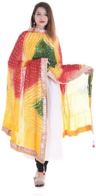 D-Fashion Silk Blend Embroidered Women Dupatta