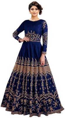 Scummy Creation Anarkali Gown(Blue)