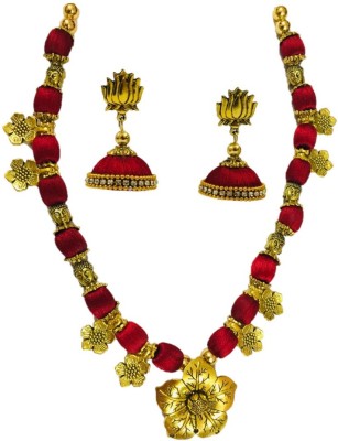 ambal Dori Maroon Jewellery Set(Pack of 1)